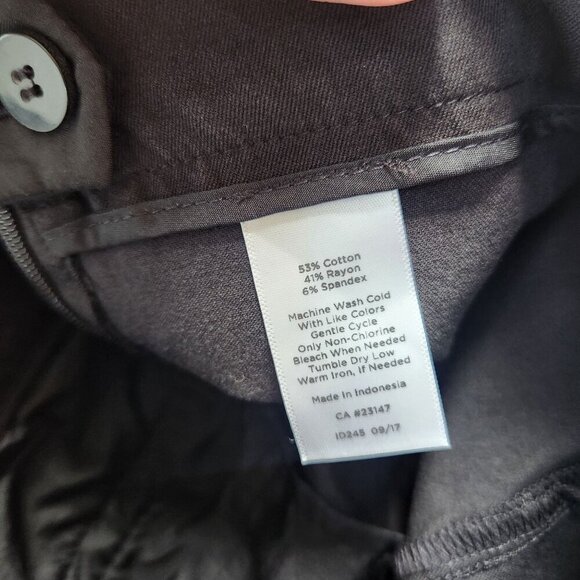 Talbots Chatham Ankle Black Stretch Trousers Pants Straight Leg Women's 6 - Picture 8 of 9